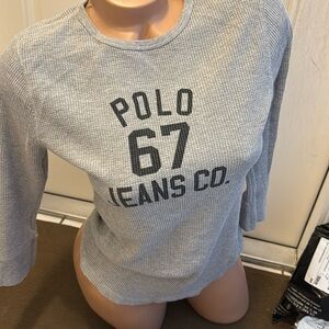 Y2K polo jeans company waffle top tee tshirt size S small